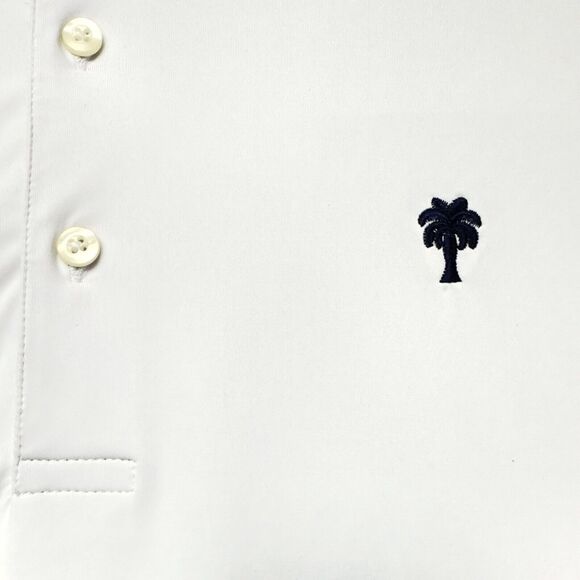 Full Turn Mens Performance Golf Polo 2XL White Old Palm Club Custom Logo Shirt - Picture 4 of 8